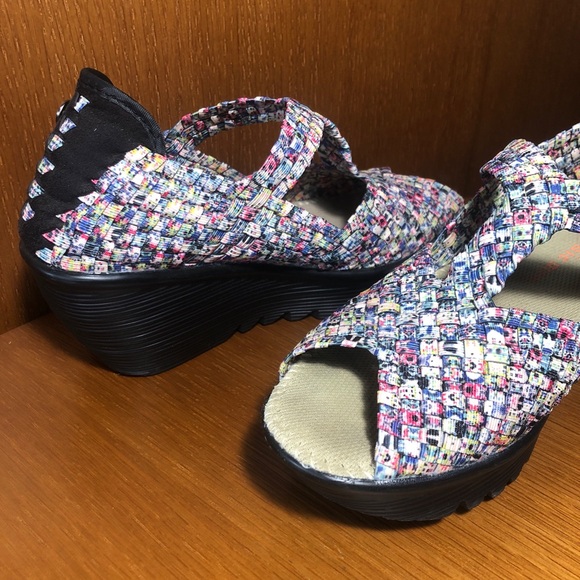 Confetti Adam Shoe by Bernie Mev ✨ Ladies size 8 (39) Heels Wedge Platform Y2K - Picture 4 of 7